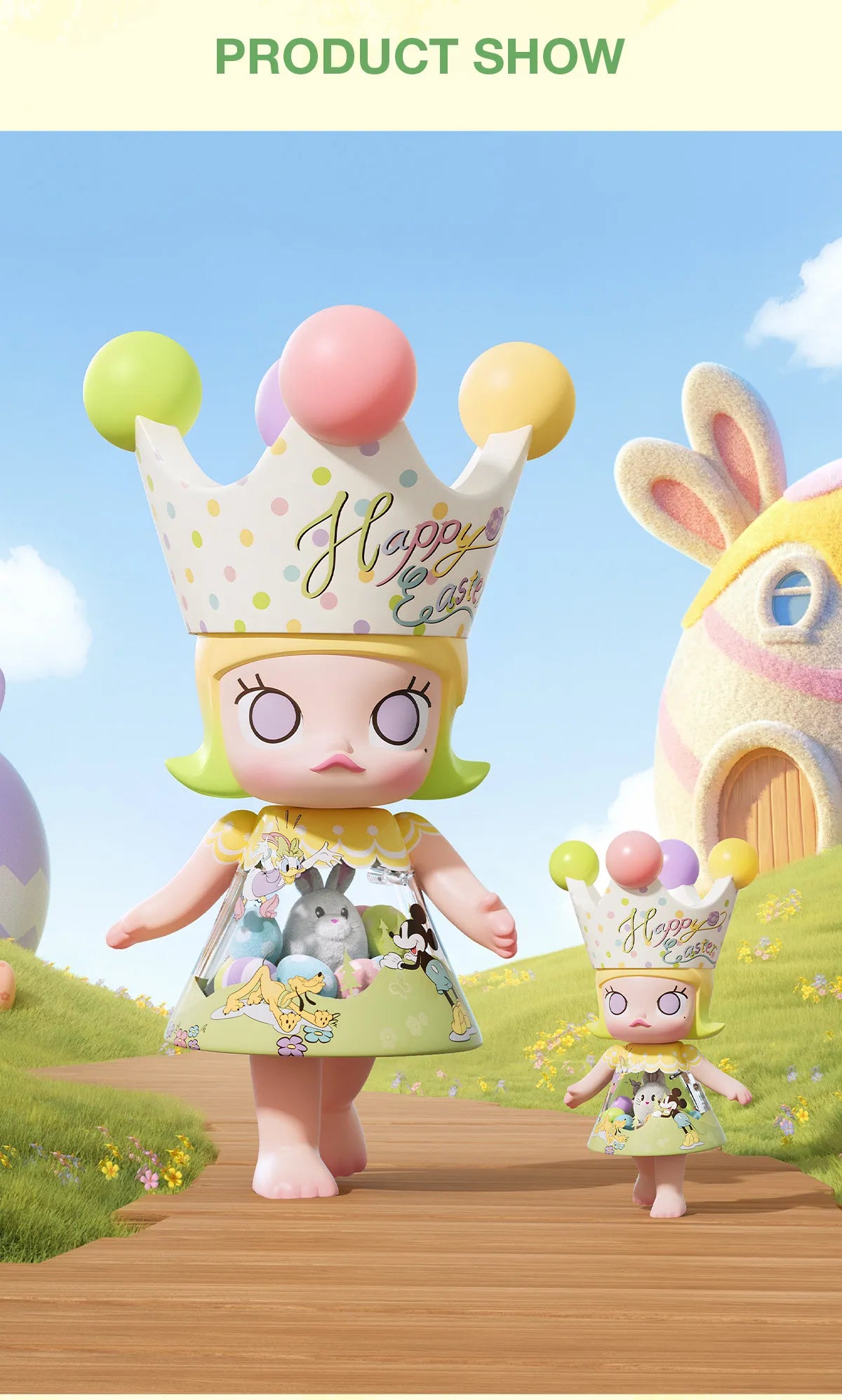 MEGA ROYAL MOLLY 400% Mickey and Friends - Happy Easter