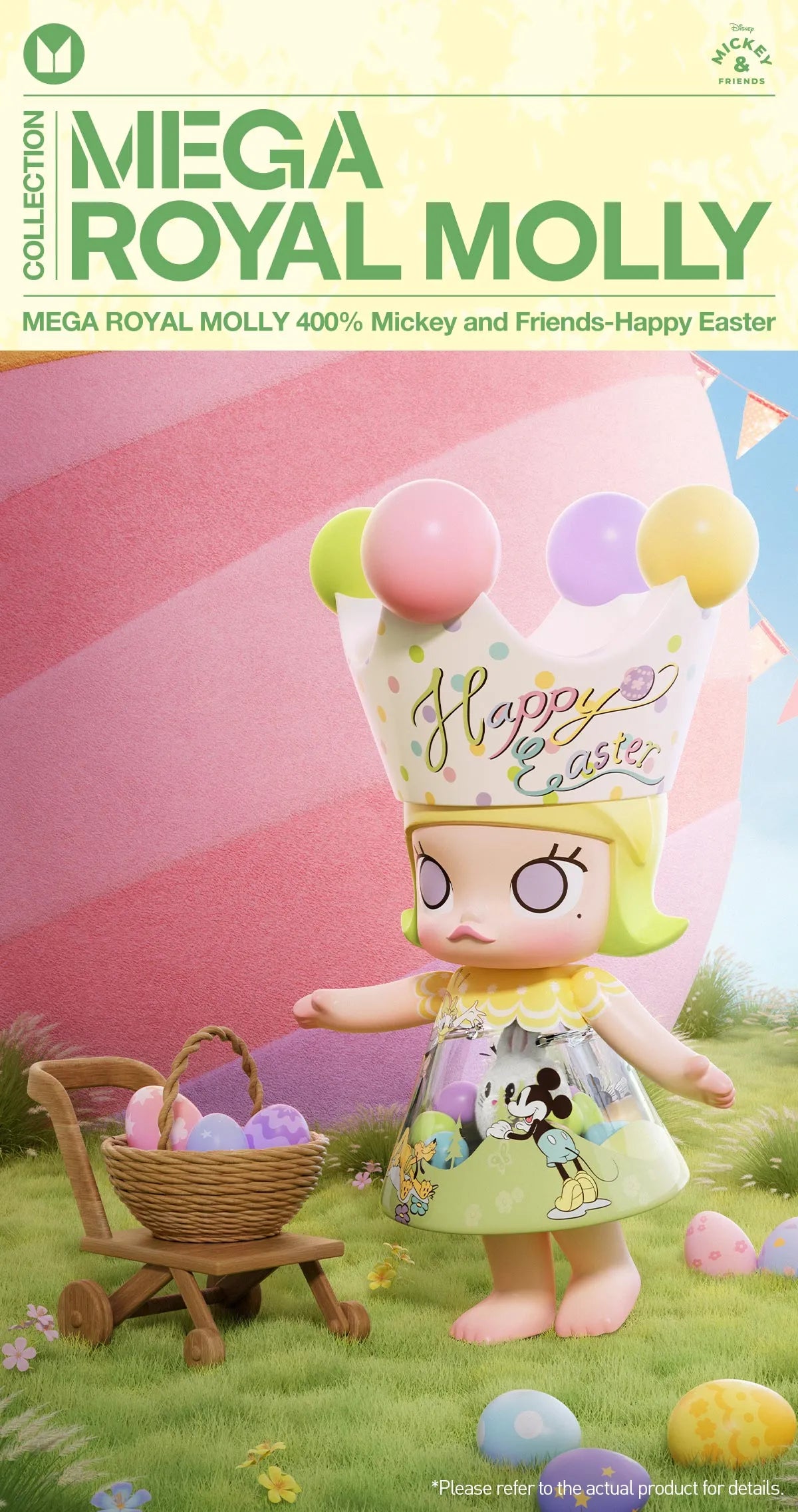 MEGA ROYAL MOLLY 400% Mickey and Friends - Happy Easter