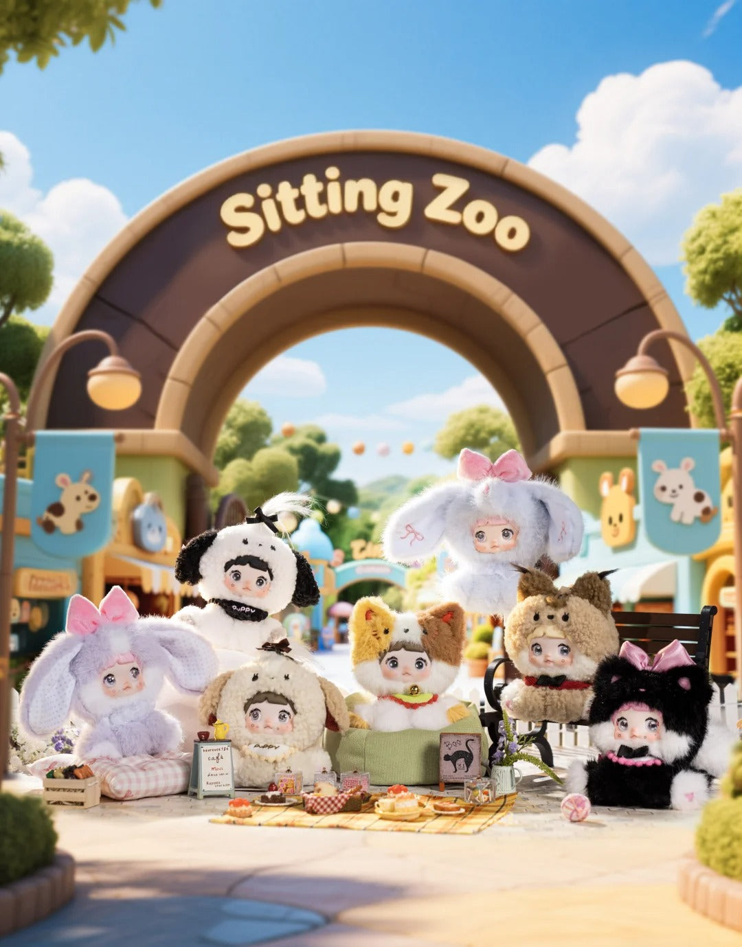 nommi sitting zoo series plush
