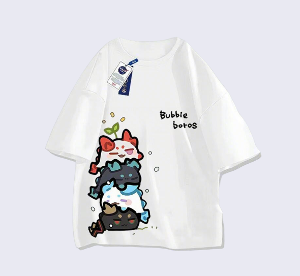 NASA × Arknights Dragon Bubble Collab Graphic Tee — Unisex Pure Cotton T-Shirt