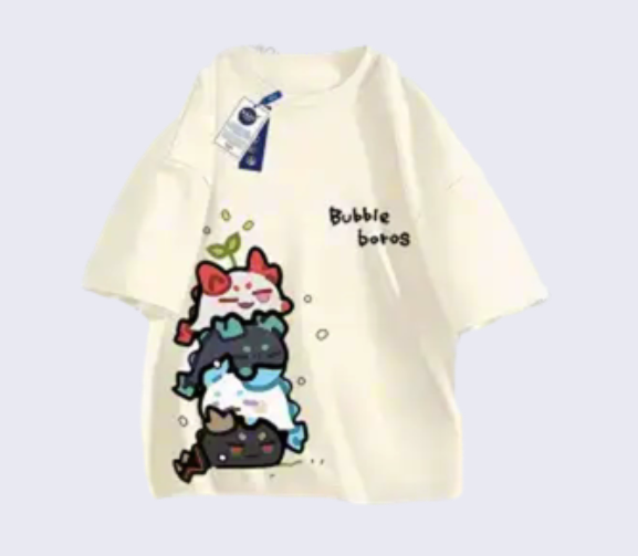 NASA × Arknights Dragon Bubble Collab Graphic Tee — Unisex Pure Cotton T-Shirt